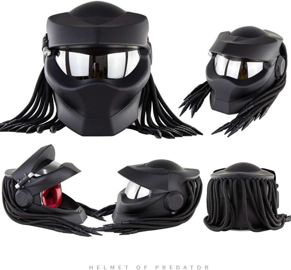 [NEW] The Predator Motorcycle Helmet 🏍️ – Full Face with Revealable Lens | DOT Certified