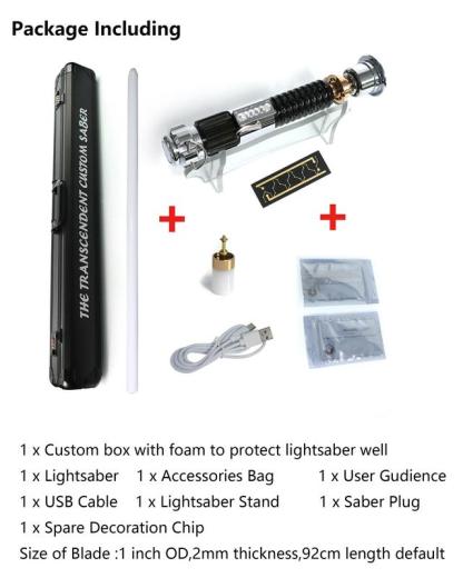 Obi Wan Lightsaber Kenobi OWK Light Saber Rechargeable Battery Hilt 28CM 043