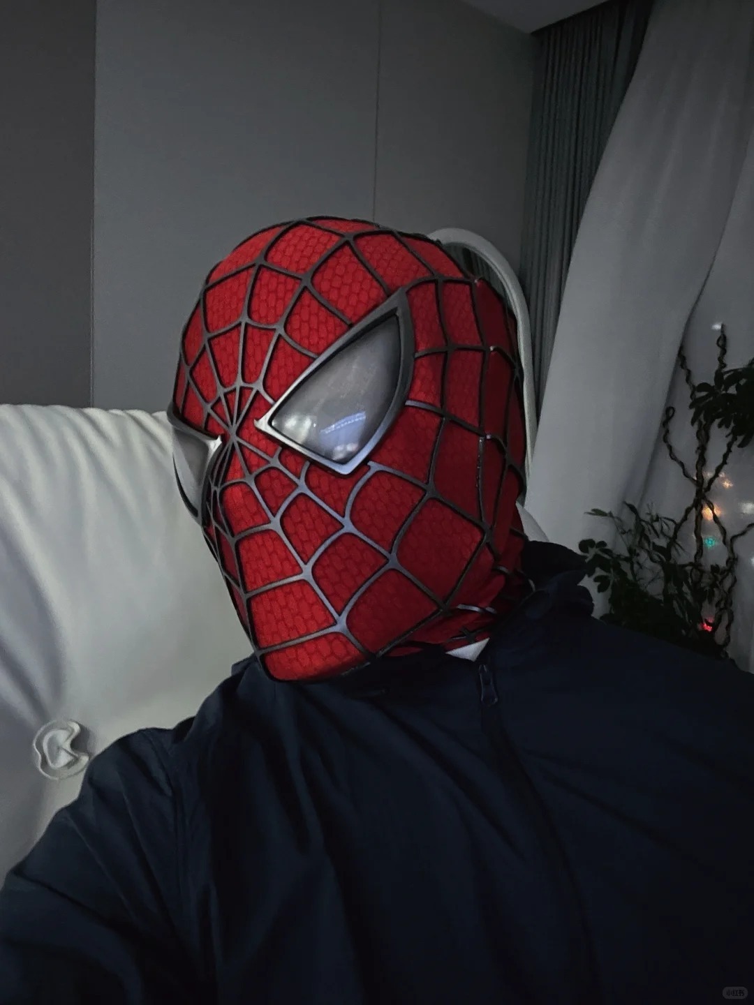 【Premium】Spider-Man Tobey Maguire Full Head Shell Magnetic Eye Mask Cosplay