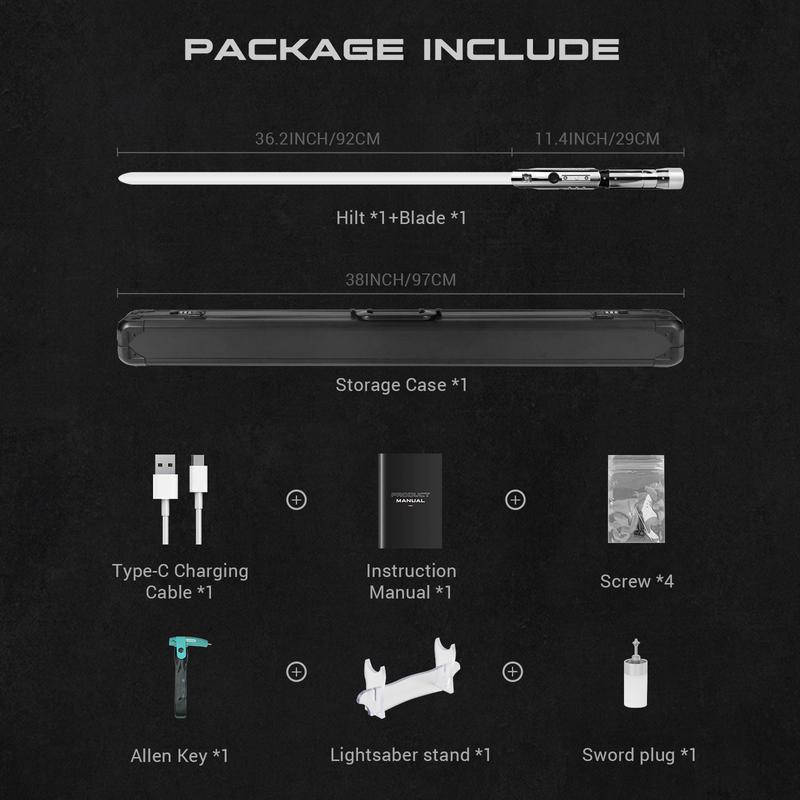 Starkiller V1 Crystal Lightsaber 16 Colors Changing Base Lit Saber Hilt 29CM