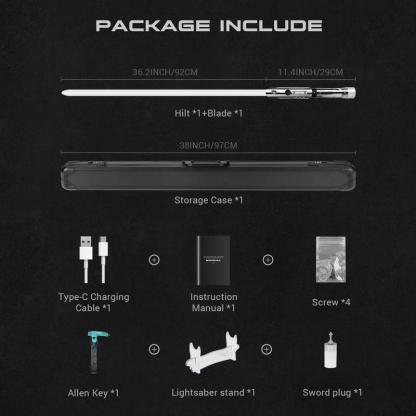 Starkiller V1 Crystal Lightsaber 16 Colors Changing Base Lit Saber Hilt 29CM