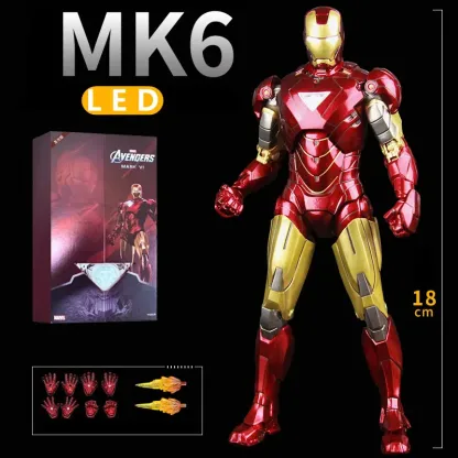 Ironman Action Figure Movable Mark Toys 7 inches Light with Chest