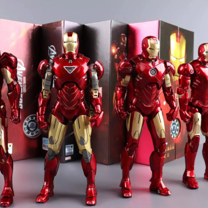 Iron Man Action Figures 10th Anniversary Metal Texture Painting 7 inches 