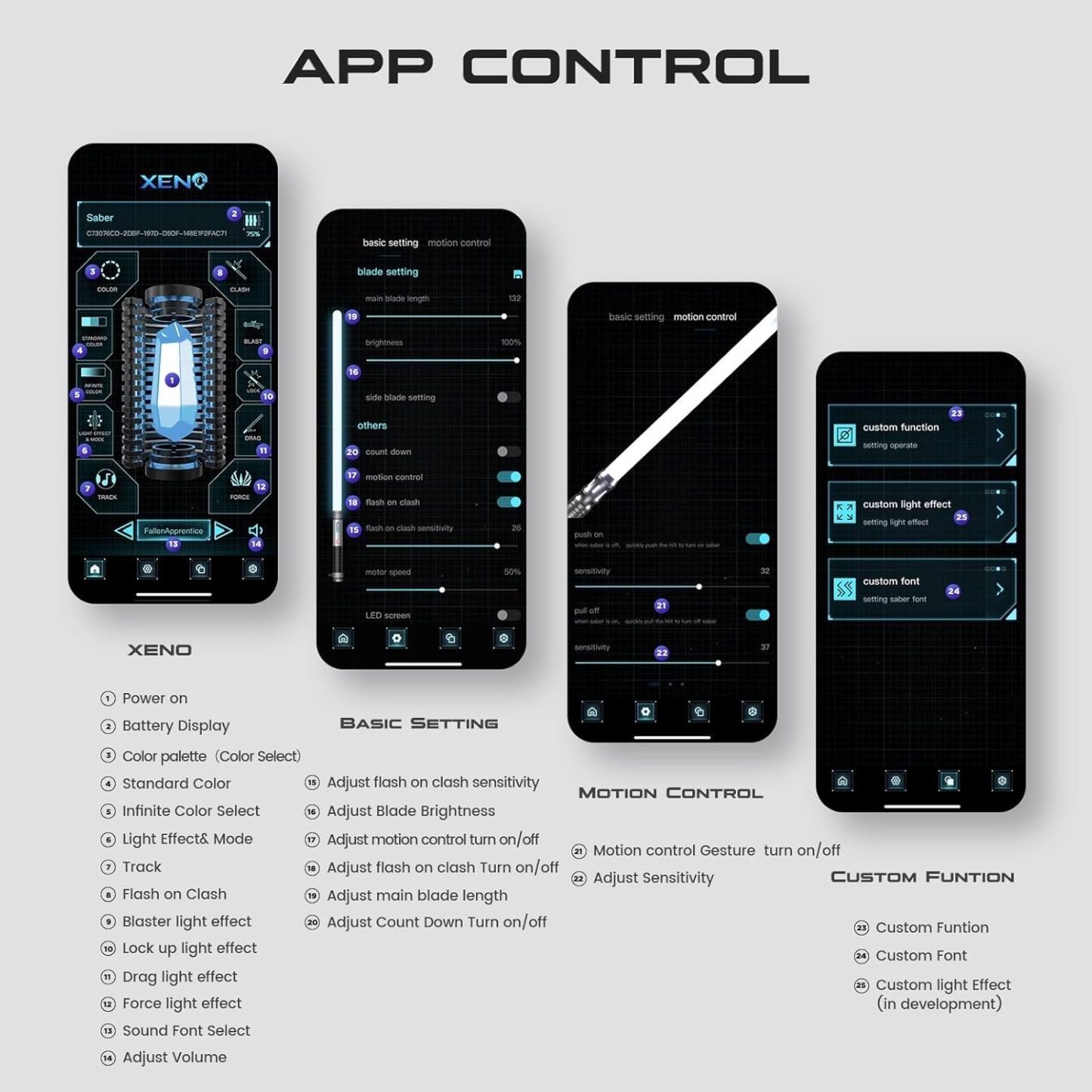 Skywalker Lightsaber App control Dueling Light Saber Metal Hilt 26CM