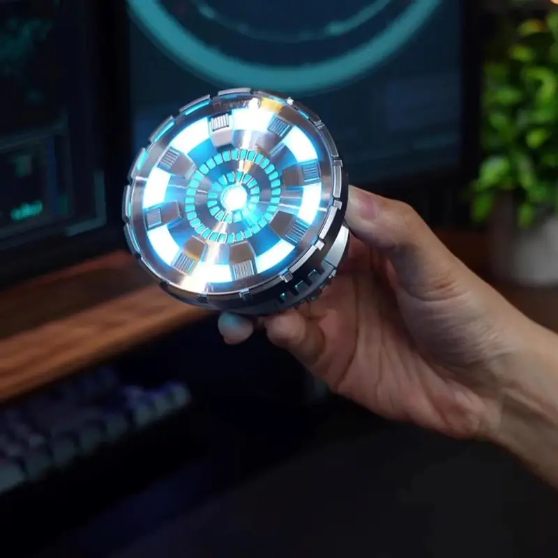 [PREMIUM] Iron Man Arc Reactor MK3 – Tony Stark Edition LED Palladium Element Chest Lamp Collectible