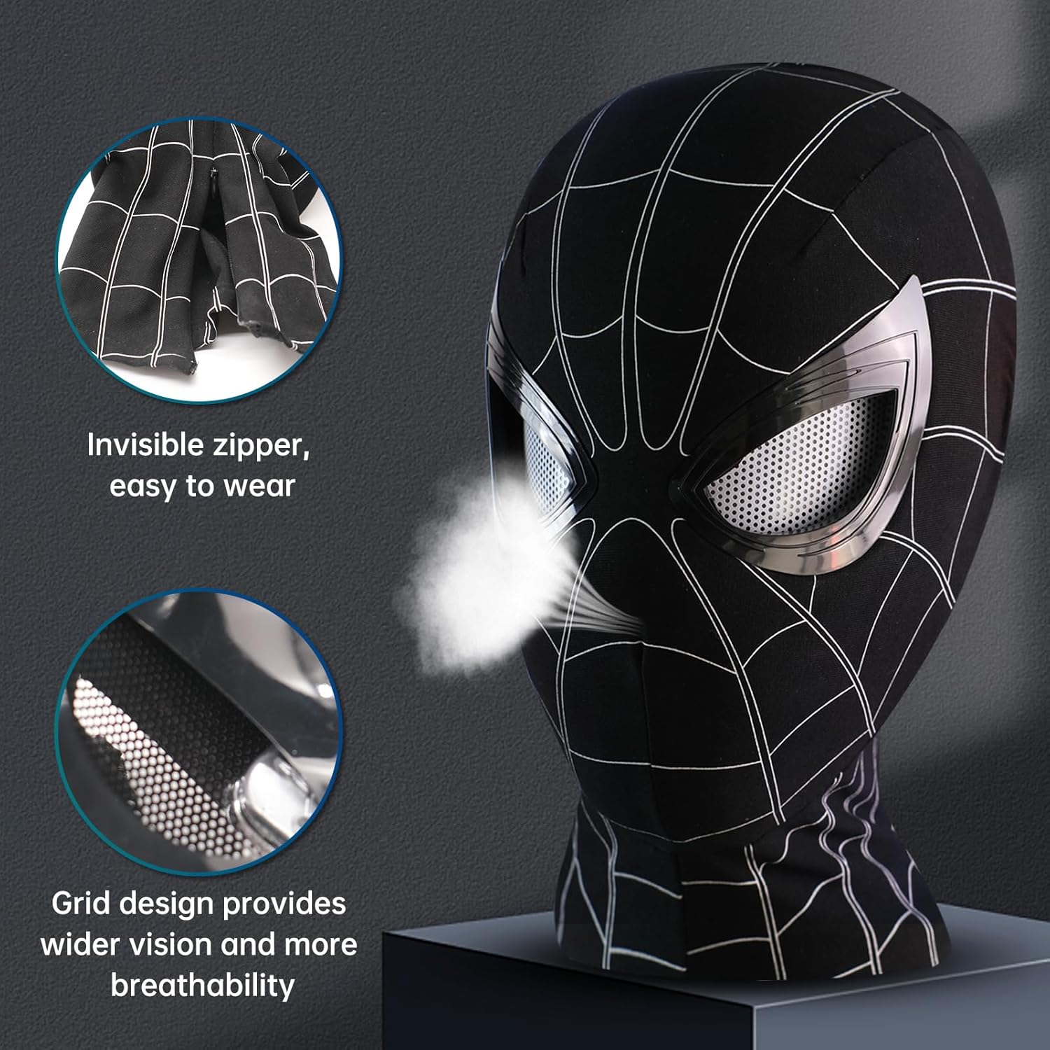[NEW]Spiderman Mask With Moving Eyes Cosplay Masks