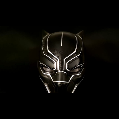 Genuine Black Panther Helmet Wearable Cosplay Mask Eye Lights Touch Control 