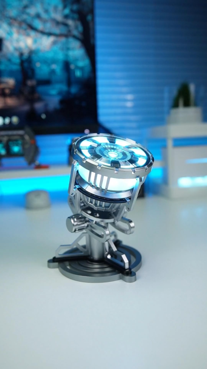 [PREMIUM] Iron Man Arc Reactor MK3 – Tony Stark Edition LED Palladium Element Chest Lamp Collectible