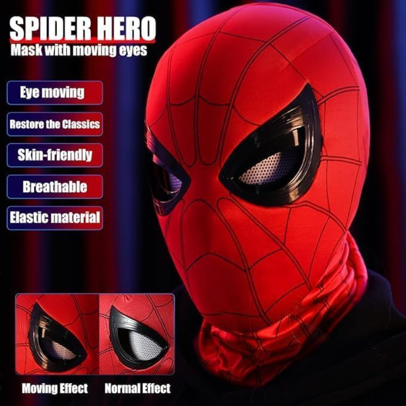 [NEW]Spiderman Mask With Moving Eyes Cosplay Masks
