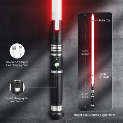 Skywalker Lightsaber App control Dueling Light Saber Metal Hilt 26CM