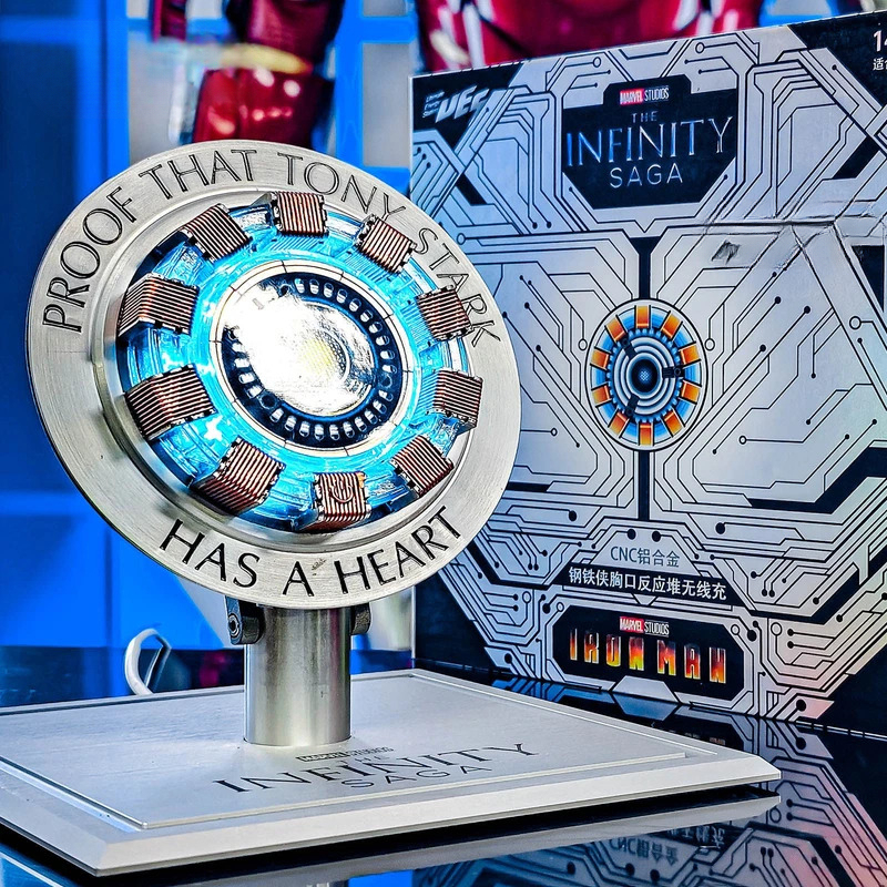 [NEW] Iron Man Arc Reactor Magnetic Wireless Charger Stand – Alloy Base Auto Inductive Lifting Phone Dock