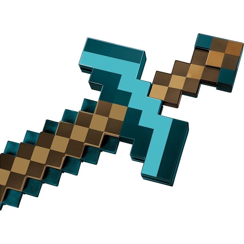 【NEW】2-in-1 Diamond Sword Pickaxe Transforming Toy with Light & Sound Effects Game-Inspired Role Play