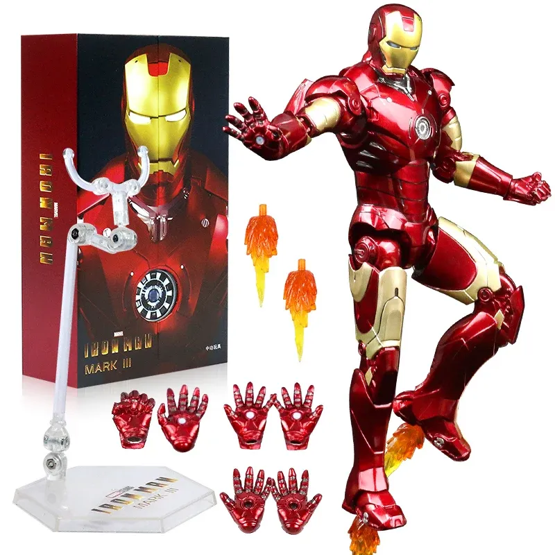 Ironman Action Figure Movable Mark Toys 7 inches Light with Chest