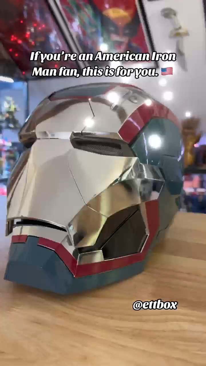 [PREMIUM]Patriot Helmet 1:1 Wearable Collectible with Voice Control Remote Touch & LED Effects