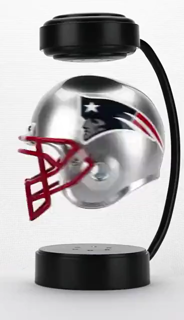 New England Patriots NFL Rotating Levitating Hover Helmet with LED Lighting