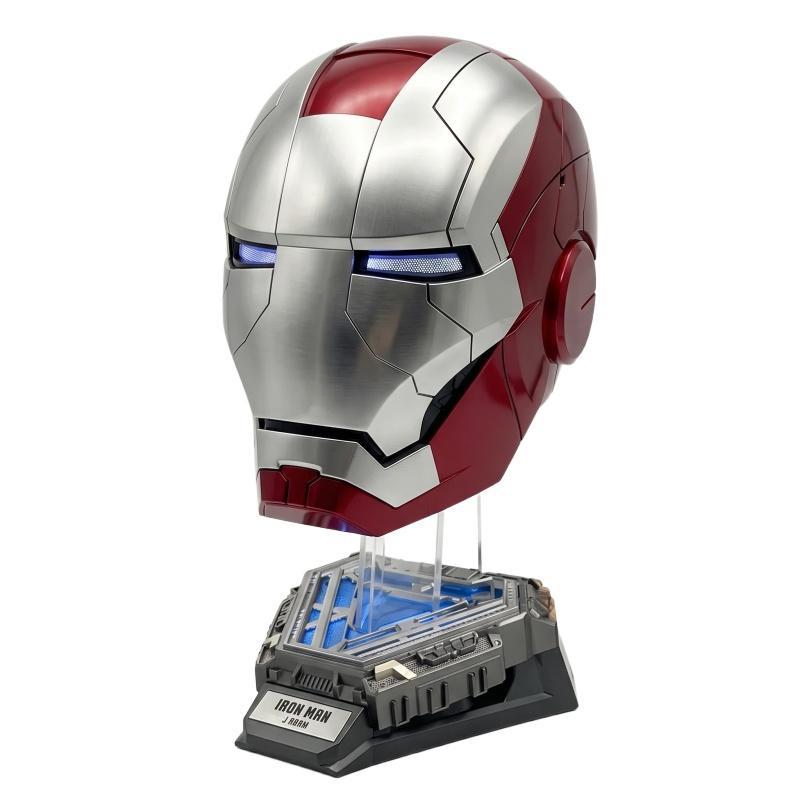 Iron Man MK5 Red/Silver Helmet – 1:1 Wearable Jarvis Voice Control Mask