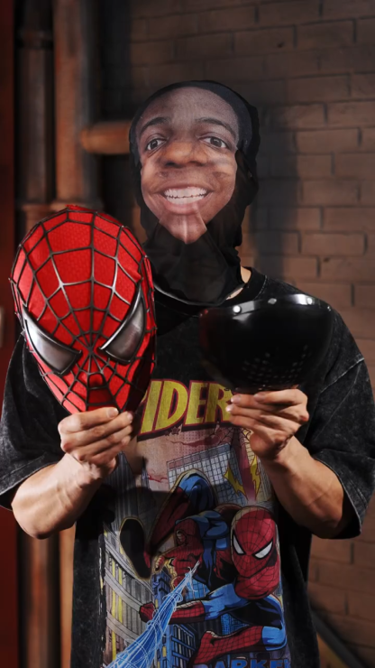 【Premium】Spider-Man Tobey Maguire Full Head Shell Magnetic Eye Mask Cosplay