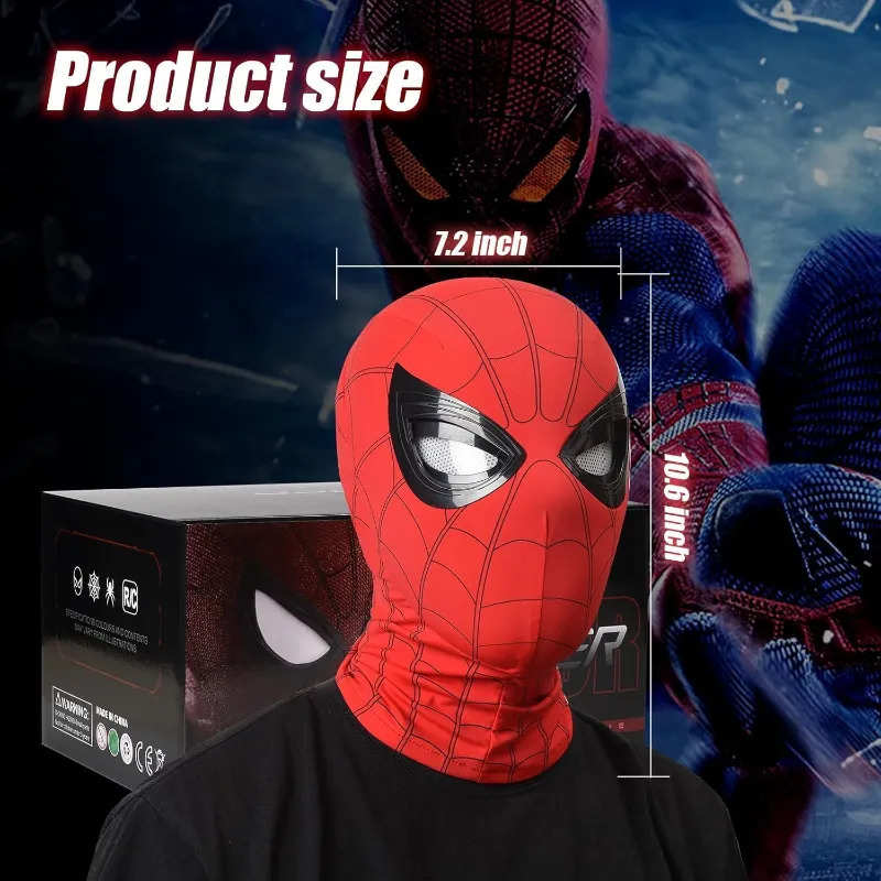 [NEW]Mlies Morales Mask with Moving eyes Black Style 