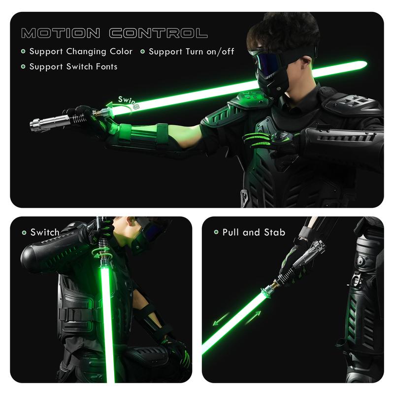 Luke Skywalker lightsaber V2 Smooth Swing Motion Control Metal Hilt 27cm 016