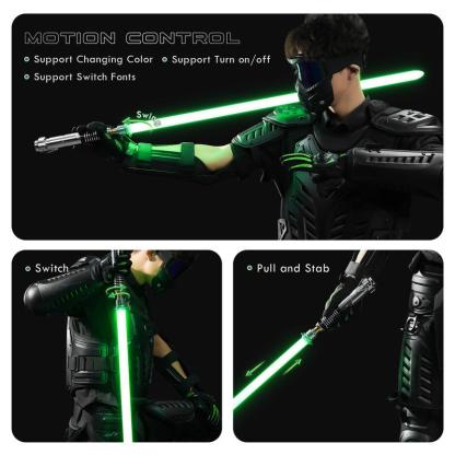 Luke Skywalker lightsaber V2 Smooth Swing Motion Control Metal Hilt 27cm 016