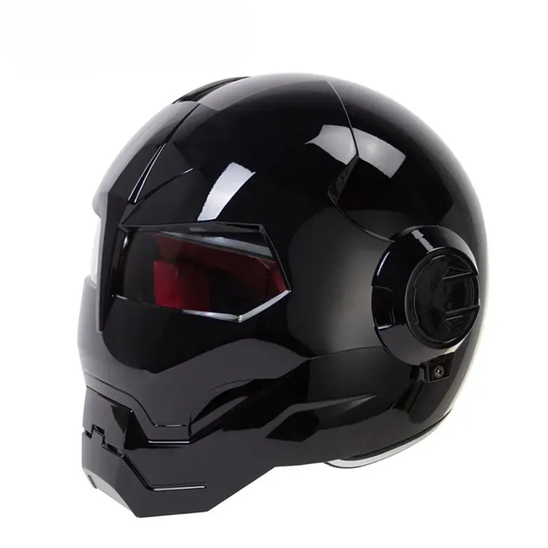 [NEW]Vintage Retro Iron Man Motorcycle Helmet – Full Face Cruiser, Chopper, Cafe Racer Motorbike Helmet
