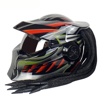 [NEW] The Predator Motorcycle Helmet 🏍️ – Full Face with Revealable Lens | DOT Certified