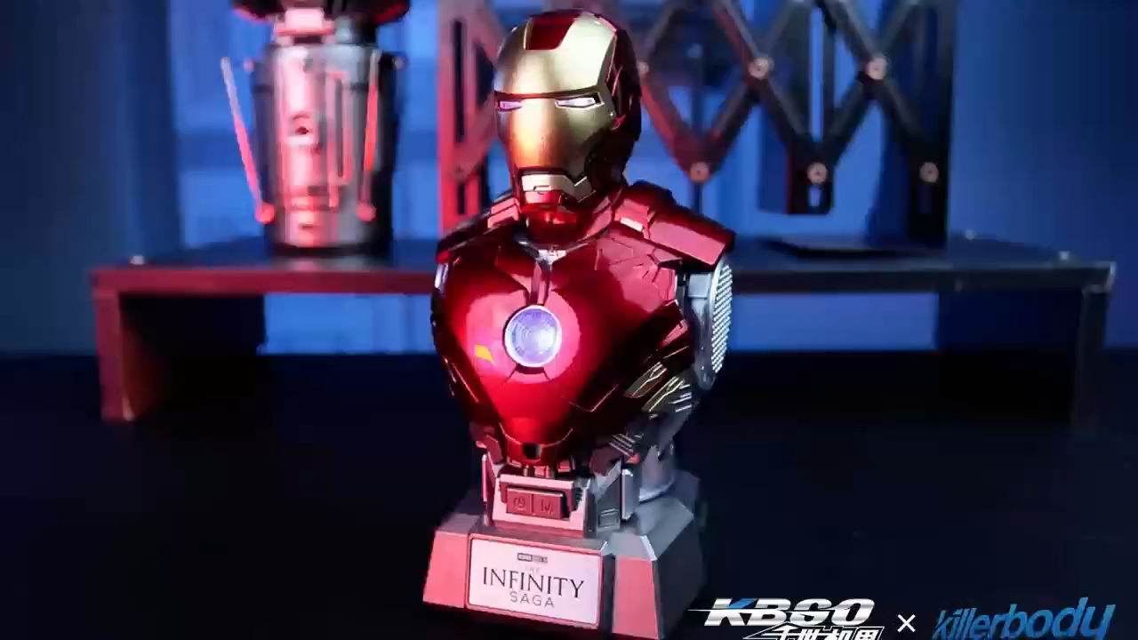 [NEW] Iron Man MK4 Bust  Bluetooth Speaker – 65W Fast Charging Hub with LED Light-Up
