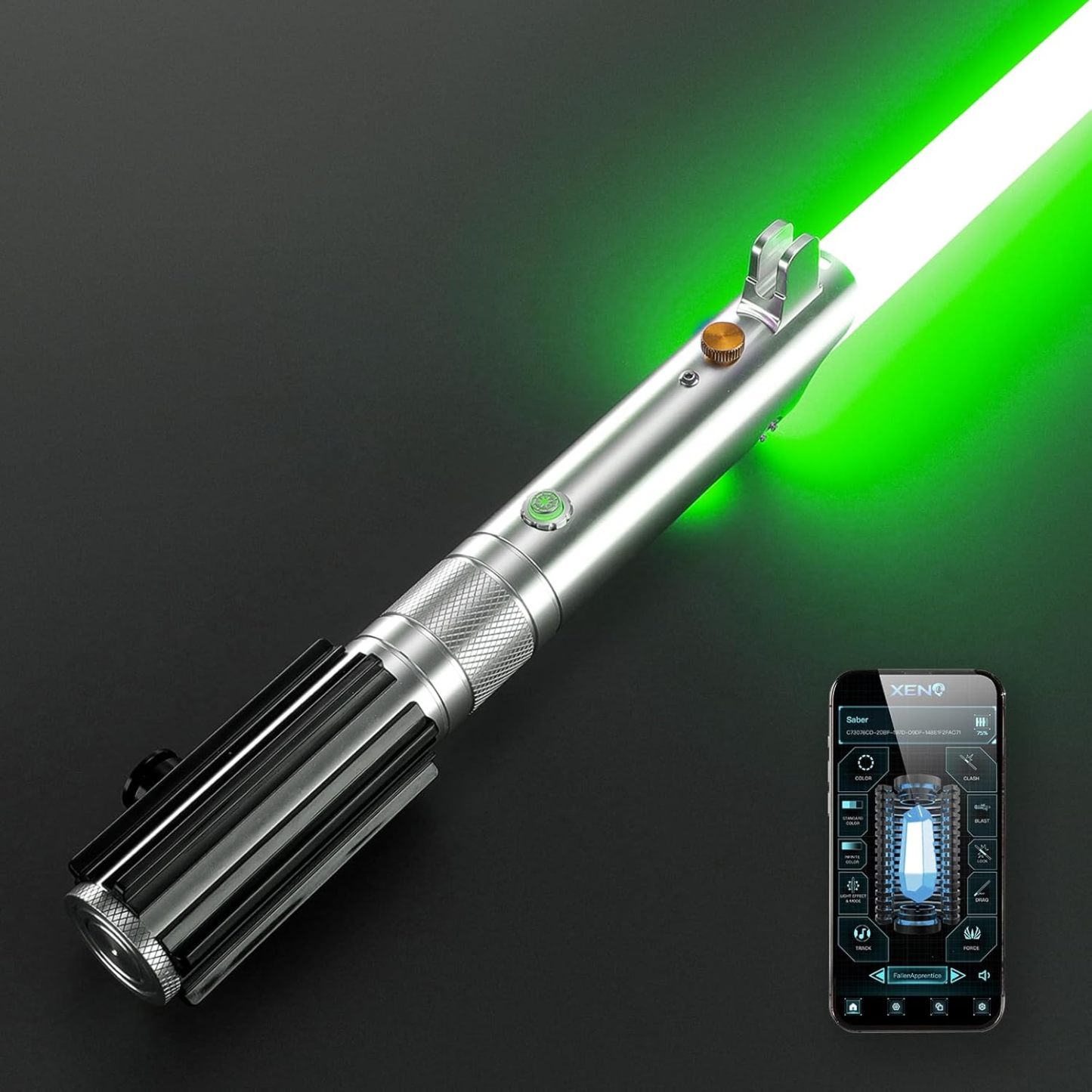 Anakin Skywalker Lightsaber Smooth Swing Montion Control Metal Hilt 28CM