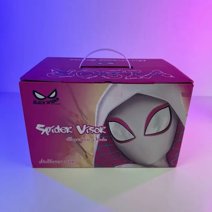 Miles Morales &Gwen Stacy Spiderman Mask with Blinking Led Eyes Remote Control