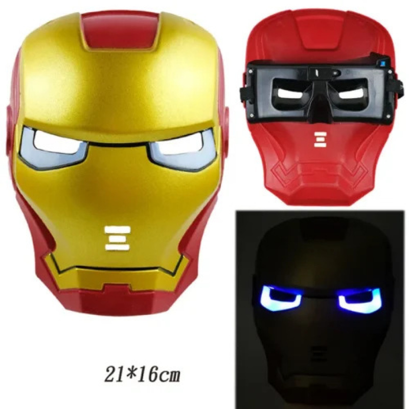 [NEW] Avengers LED Superhero Mask – Iron Man & Spider-Man Glow Cosplay Gift