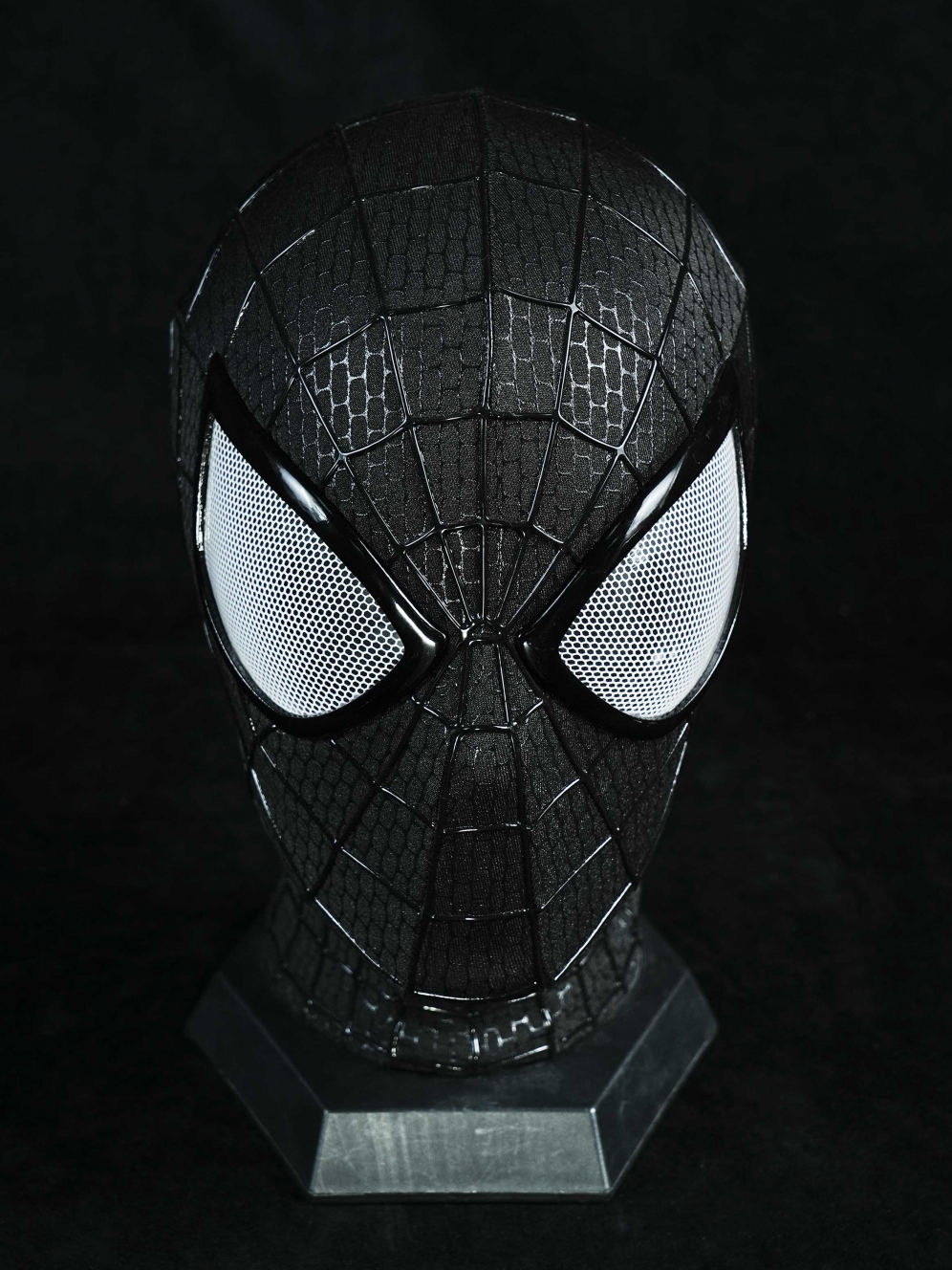 Premium丨TAMS 2 Venom Symbiote Black Mask – 1:1 Handmade Full Faceshell 3D Replica