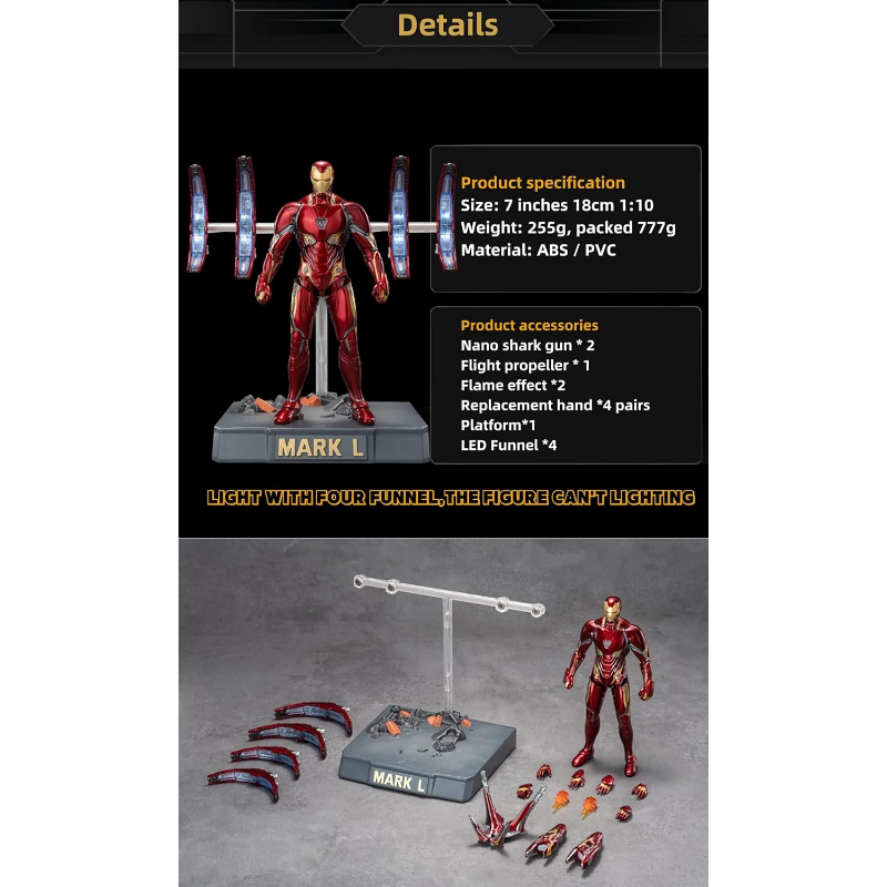 Iron Man Action Figure MK50 Anniversary Edition 7 Inches 