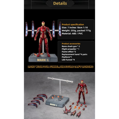 Iron Man Action Figure MK50 Anniversary Edition 7 Inches 