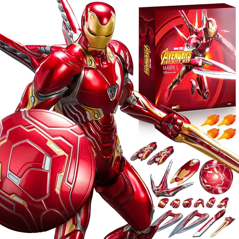Iron Man Action Figures 10th Anniversary Metal Texture Painting 7 inches 