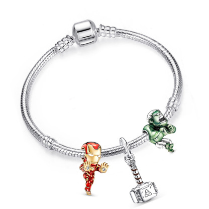 【NEW】Avengers Style Alloy Charm Bracelet for Women Sweet Gift Jewelry