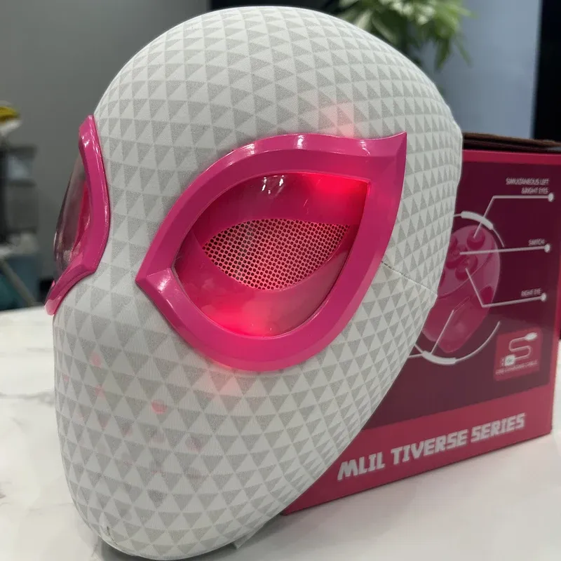 Gwen Stacy Mask,SpiderMan mask,Moving Eyes,Remote Control
