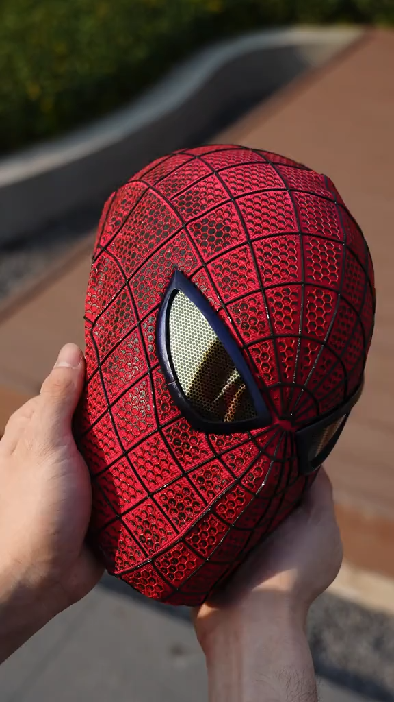 TASM1 The Amazing Spider-Man Mask – 3D Handmade Faceshell Replica With Magnetic lenses