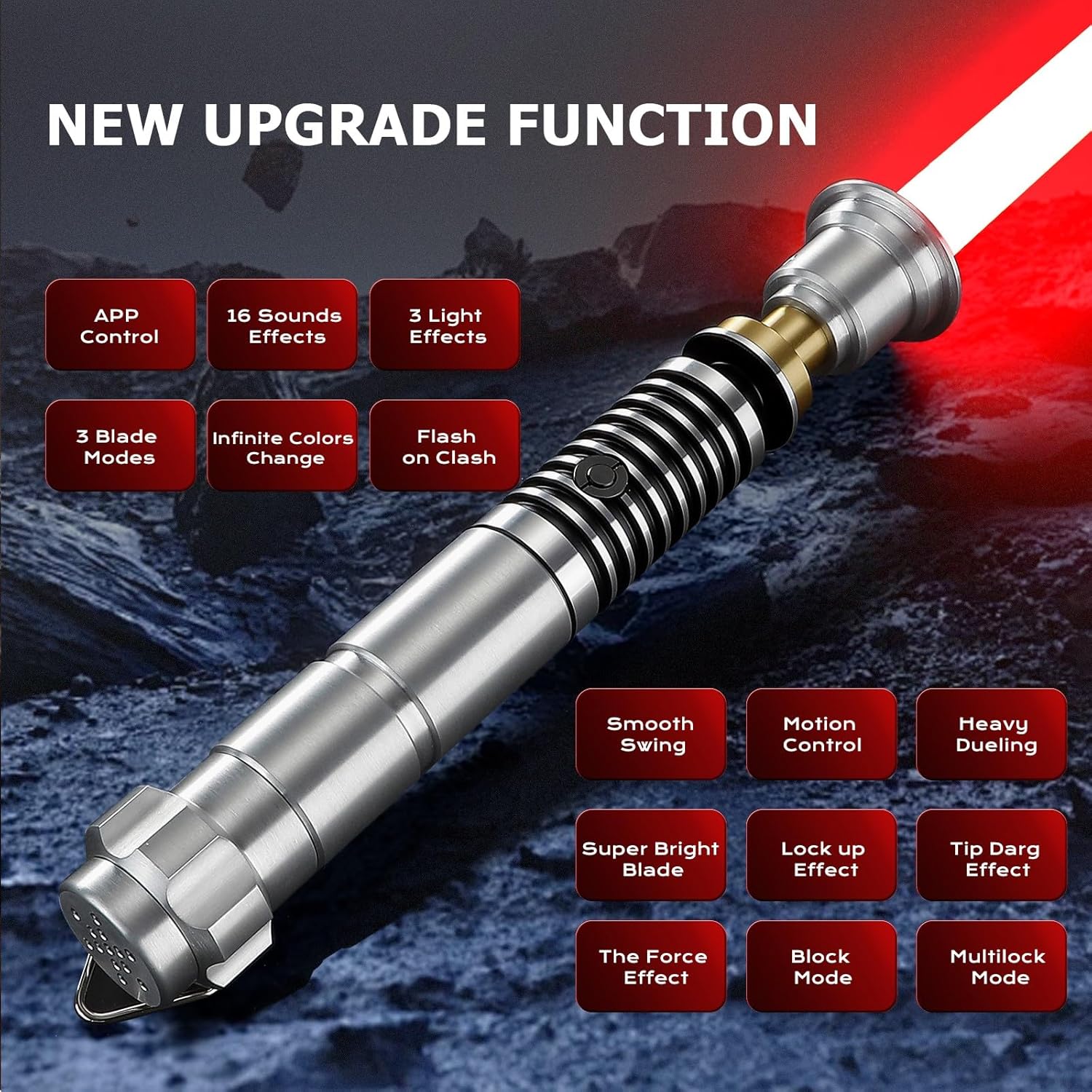 Luke Skywalker lightsaber V1 Smooth Swing Motion Control Metal Hilt 27cm