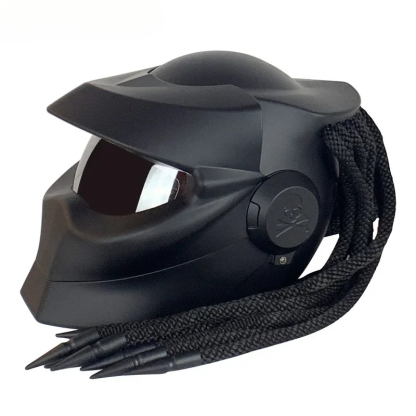 [NEW] The Predator Motorcycle Helmet 🏍️ – Full Face with Revealable Lens | DOT Certified