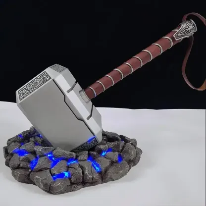 【NEW】Mjolnir Thor Hammer Metal Zinc-Alloy,1:1 Model,44cm
