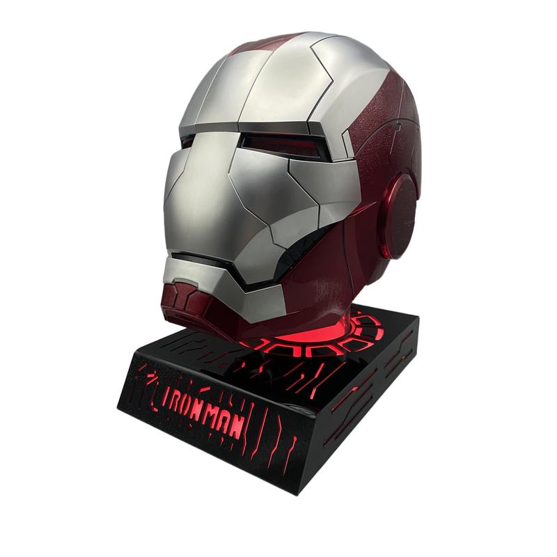 Iron Man MK5 Red/Silver Helmet – 1:1 Wearable Jarvis Voice Control Mask