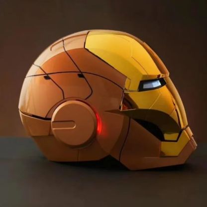 [NEW] Iron Man War Machine Helmet MK5 Full Gold – Voice, Touch & Remote Control 1:1 Wearable Mask
