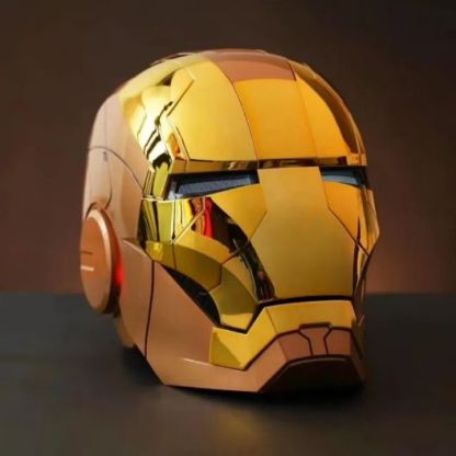 [NEW] Iron Man War Machine Helmet MK5 Full Gold – Voice, Touch & Remote Control 1:1 Wearable Mask