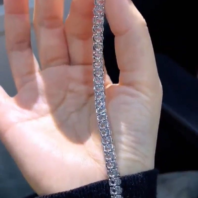 20.0 CT Tennis Hip Hop Rock Chain Bracelet Jewellery Sterling Silver White Gold Plated