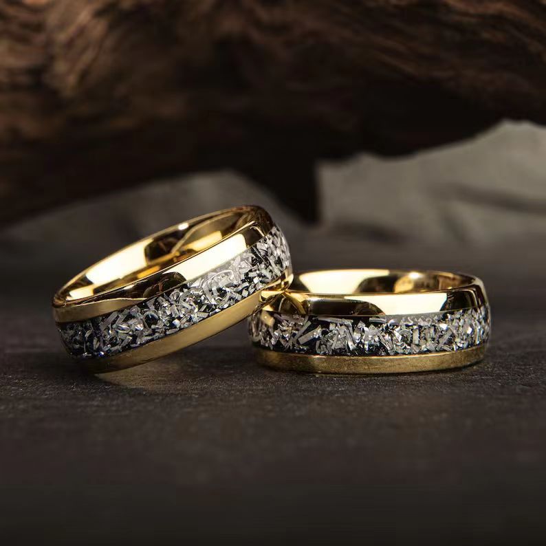 Handmade Stainless Steel Gold Ring For Men