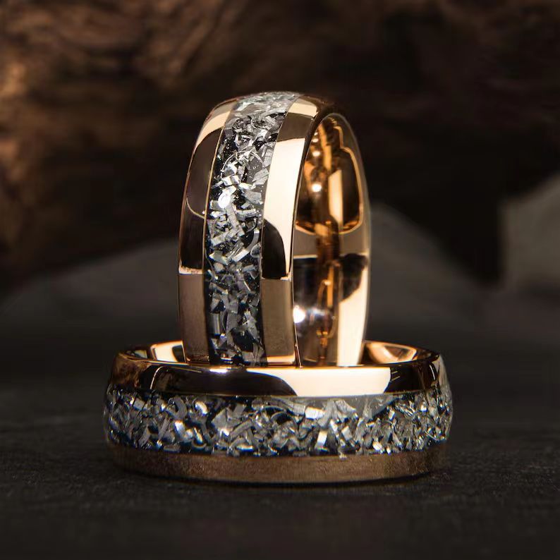 Handmade Stainless Steel Gold Ring For Men