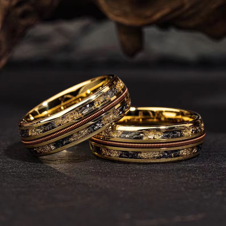 Hot Sale Handmade Stainless Steel Vintage Gold Ring For Men