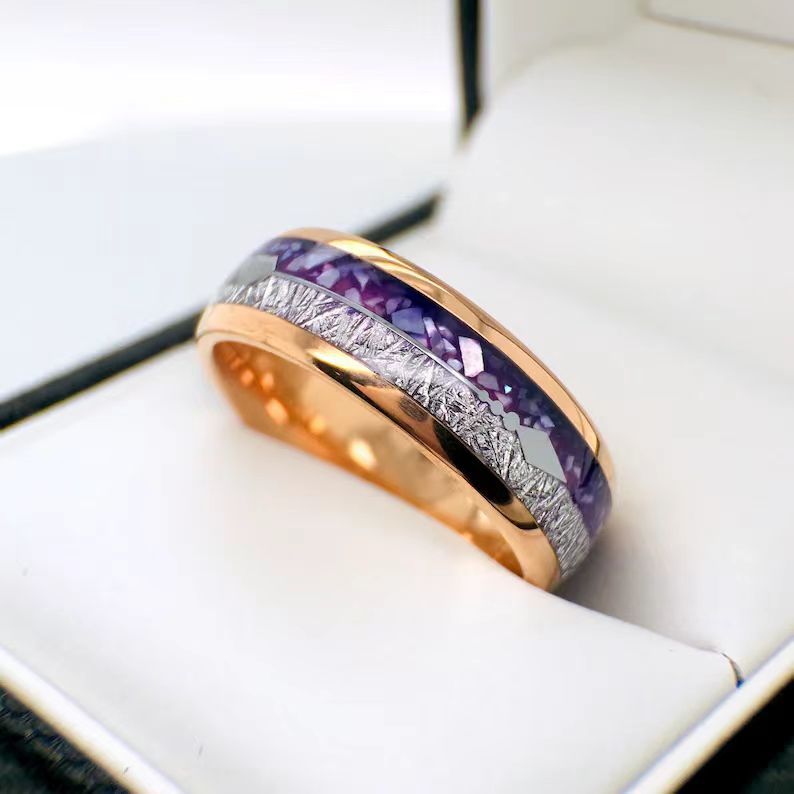 Rose Gold Handmade Stainless Steel Ring For Men