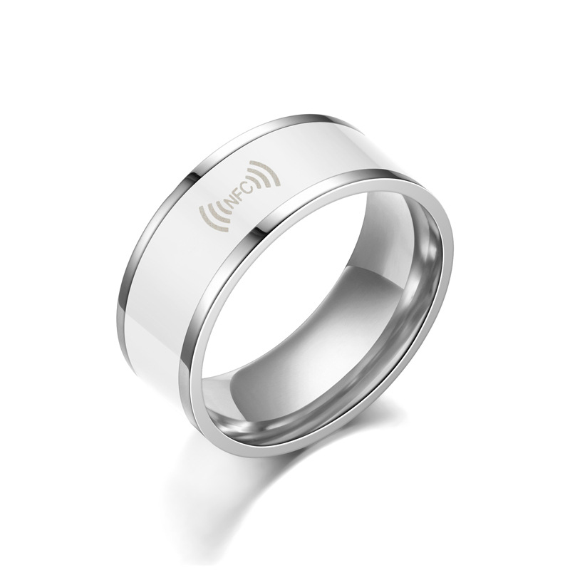 Handmade Stainless Steel Smart NFC Men's Ring