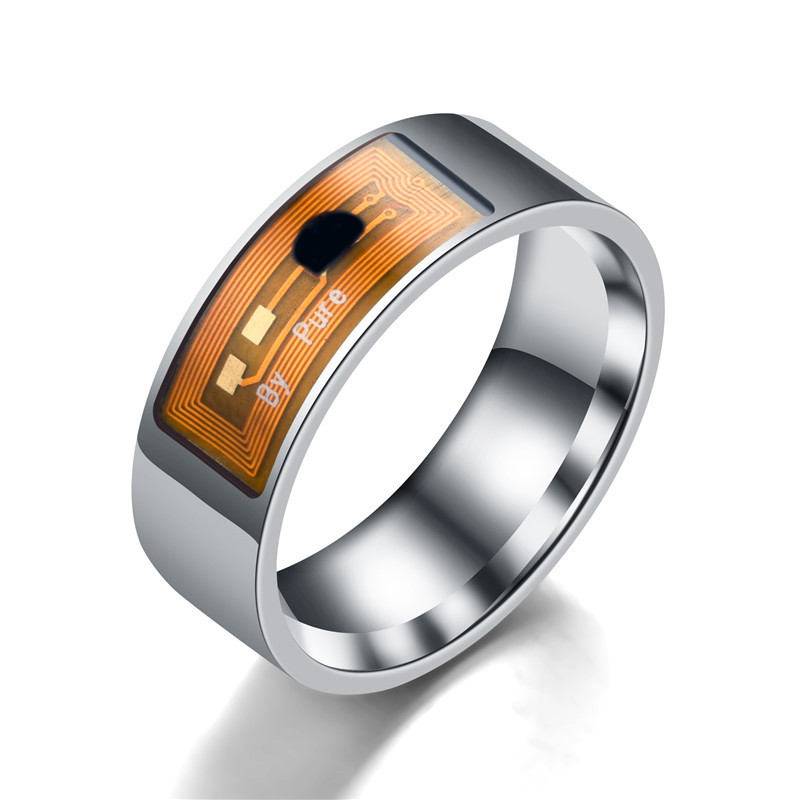 Handmade Stainless Steel Smart NFC Men's Ring